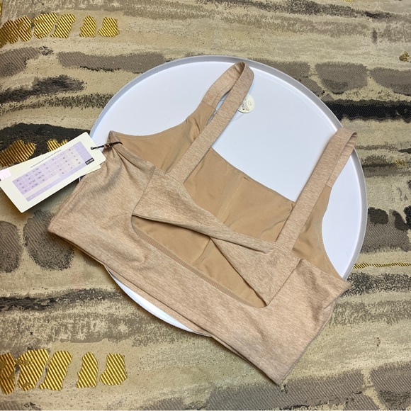 NWT Calia Womens Medium Sports Bra Light Pink Gym Cropped Halter Bra Tank Top - Picture 5 of 11